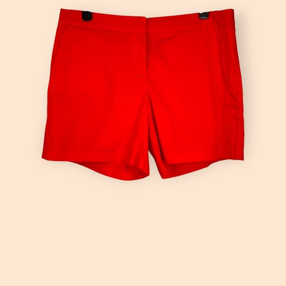 J.Crew 7" Chino Shorts in Orange Red Womens Size 16 - Picture 1 of 8